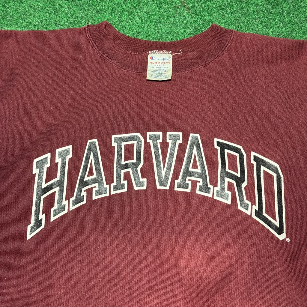 Harvard Champion Vintage Sweatshirt Reverse Weave Large Crimson 90s Crewneck — image 2 of 7